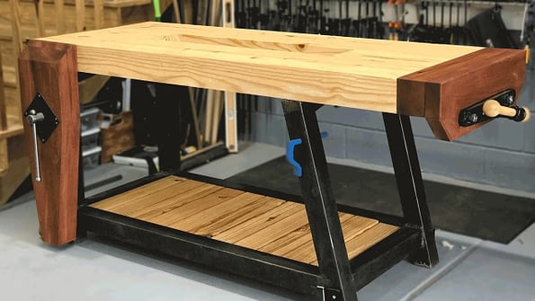Steel And Wood Work Bench